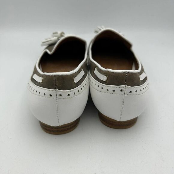 Jeffrey Campbell 7 Sunshine Loafer Flats Brown White Slip On Tassles - Picture 4 of 8